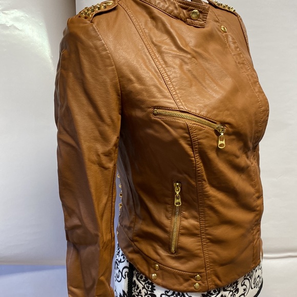 Rockin Guess Soft Vegan Leather Moro Jacket - Picture 2 of 8